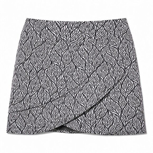 Ibkul Pants - IBKUL Sally Tiered Golf Tennis Pickleball Skort Black White Print Size XL